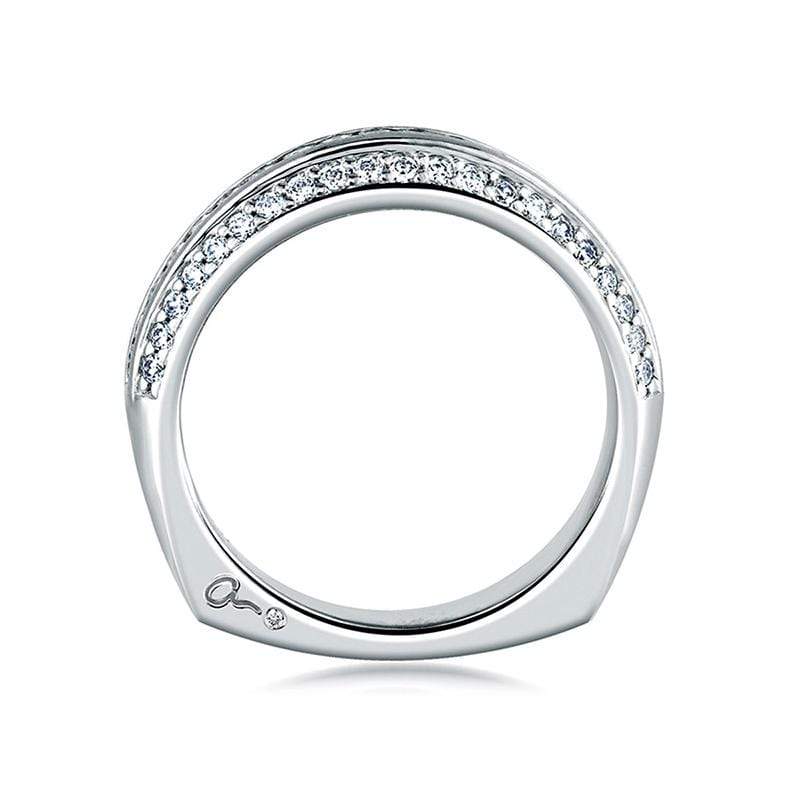 A.jaffe A. Jaffe Classic Three Row Diamond Signature Band MRS235 - Capri ...