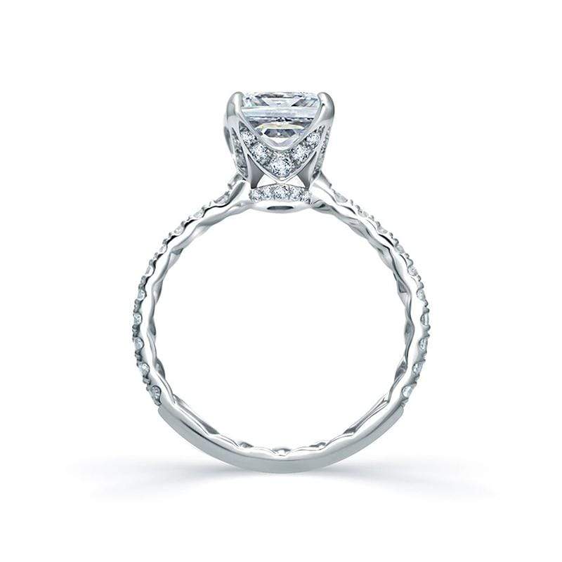 A. Jaffe Engagement Ring A. Jaffe Quilted French Pavé Cushion Cut Center Engagement Ring ME1851Q/248