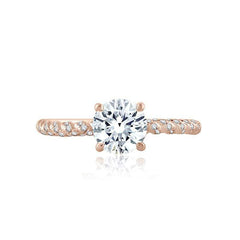 A. Jaffe Engagement Ring A. Jaffe Tightly Twisted Diamond Shank Solitaire Engagement Ring MES869