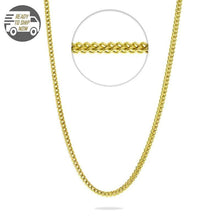 Load image into Gallery viewer, Capri Chain Franco Style Yellow Gold Chain 24 inches 2.2mm 10K