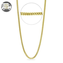 Load image into Gallery viewer, Capri Chain Franco Style Yellow Gold Chain 26 inches 2.9mm 10K