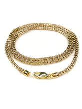 Load image into Gallery viewer, Capri Chain Two Tone Diamond Cut Ice Link Chain 26in 3.5mm 10K