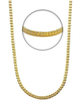 Load image into Gallery viewer, Capri Chain Yellow Gold Diamond Cut Ice Link Chain 24in 3.5mm 10K