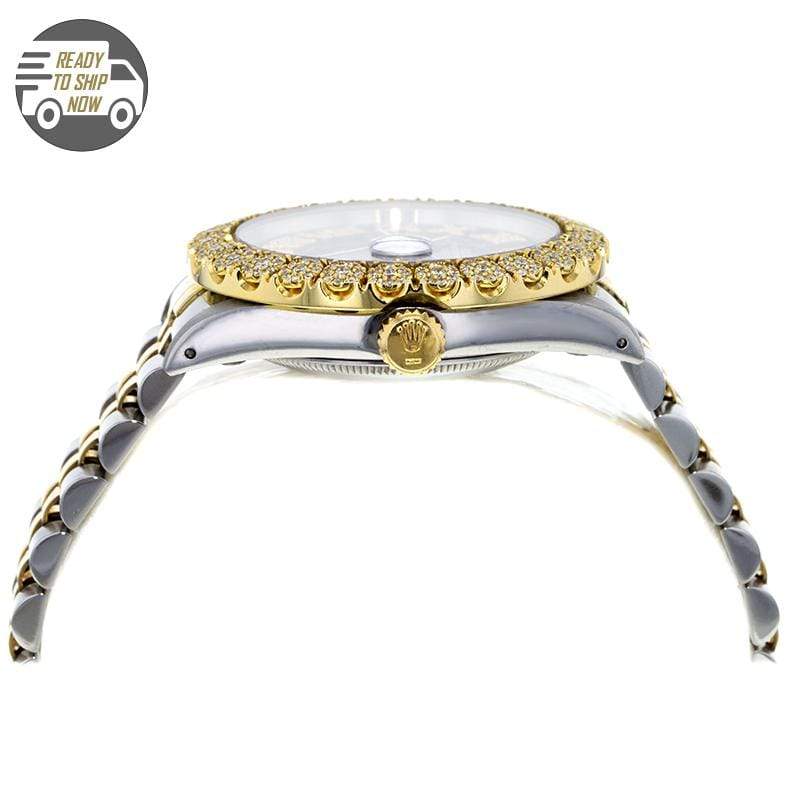 Capri Custom Watch Custom 1.50ctw Diamond Rolex DateJust 36MM Royal Blue Face Watch