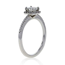 Load image into Gallery viewer, Capri Engagement Ring 0.64ctw Princess Cut Diamond Halo Ring 14K