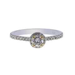 Capri Engagement Ring 5/8CTW Diamond Halo Engagement Ring 14K White Gold