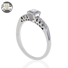 Load image into Gallery viewer, Capri Engagement Ring Diamond Square Face Ring 10K