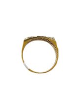 Load image into Gallery viewer, Capri Mens Ring Diamond-Cut Gold Nugget Ring Size 7.5 10K