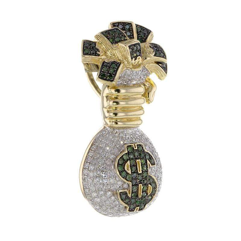 Capri Pendant 1.26ctw Diamond Money Bag Pendant 10K