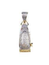 Load image into Gallery viewer, Capri Pendant Barber Clippers 1.05ctw Diamond Yellow Gold Pendant 10K