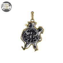 Load image into Gallery viewer, Capri Pendant Holding a Money Bag Diamond Pendant in Yellow Gold 10K