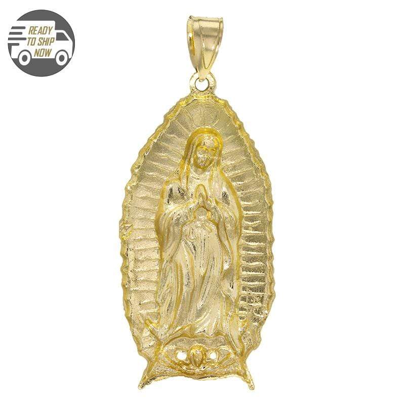 Capri Pendant Our Lady of Guadalupe Pendant in Yellow Gold 14K