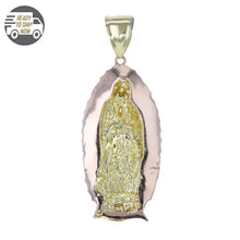 Load image into Gallery viewer, Capri Pendant Our Lady of Guadalupe Tri-color Gold Pendant 14K