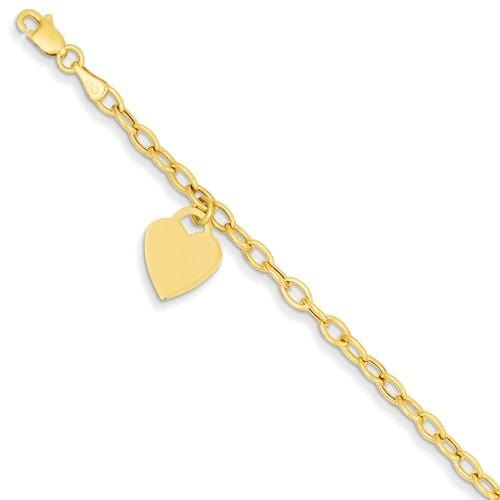 Capri_Q Bracelet Dangle Heart Bracelet 14K