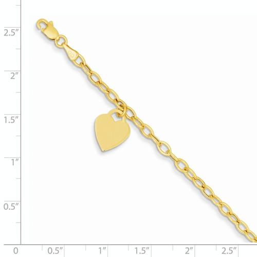 Capri_Q Bracelet Dangle Heart Bracelet 14K
