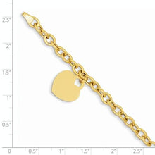 Load image into Gallery viewer, Capri_Q Bracelet Heart Charm Bracelet 14K