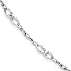 Capri_Q Bracelet Infinity White Gold Polished Link Bracelet 10K