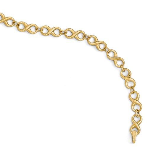 Capri_Q Bracelet Polished Infinity Bracelet 14K