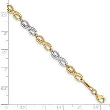 Load image into Gallery viewer, Capri_Q Bracelet Two-Tone Infinity Symbol Bracelet 14K