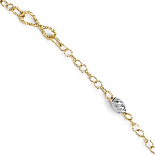 Capri_Q Bracelet Two-Tone Polished Infinity Bracelet 14K