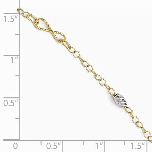 Capri_Q Bracelet Two-Tone Polished Infinity Bracelet 14K