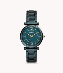 Fossil Watches Fossil Carlie Three-Hand Teal Green Stainless Steel Watch 35mm ES4427