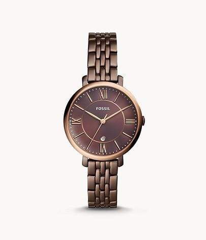 Fossil Watches Fossil Jacqueline Three-Hand Date Brown Stainless Steel Watch 36mm ES4275