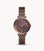 Load image into Gallery viewer, Fossil Watches Fossil Jacqueline Three-Hand Date Brown Stainless Steel Watch 36mm ES4275