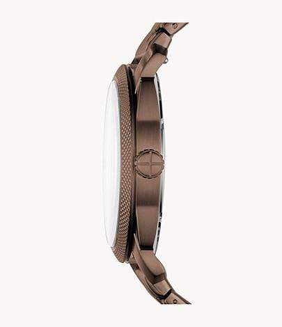 Fossil Watches Fossil Machine Three-Hand Brown Stainless Steel Watch 42mm FS5370