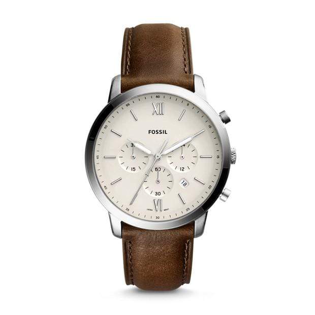 Fossil Watches Fossil Neutra Chronograph Brown Leather Watch 44mm FS5380P