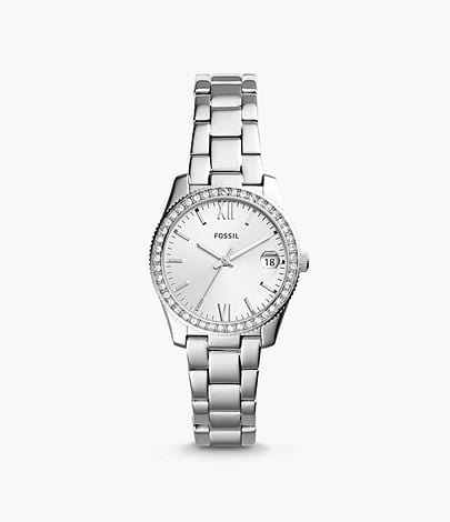 Fossil Watches Fossil Scarlette Three-Hand Stainless Steel Watch 32mm ES4317