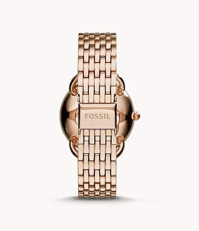 Fossil Watches Fossil Tailor Multi-Function Rose-Tone Stainless Steel Watch 35mm ES3713