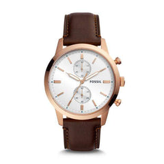 Fossil Watches Fossil Townsman Chronograph Java Leather Watch 44mm FS5468P