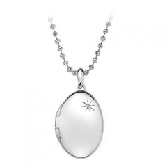Hot Diamond Necklace Confident Oval Engraveable Locket Necklace