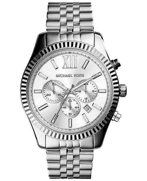 Michael Kors Watches Michael Kors Men's Chronograph Lexington Stainless Steel Bracelet Watch 45mm MK8405
