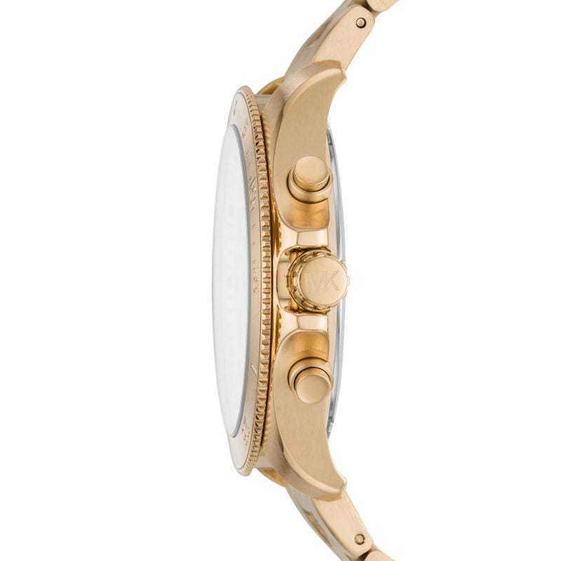Michael Kors Watches Michael Kors Men's Cortlandt Chronograph Gold-Tone Stainless Steel Watch 44.5mm MK8663