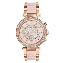 Load image into Gallery viewer, Michael Kors Watches Michael Kors Parker Rose Gold-Tone Blush Acetate Watch 39mm MK5896