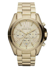 Load image into Gallery viewer, Michael Kors Watches Michael Kors Unisex Chronograph Bradshaw Gold-Tone Stainless Steel Bracelet Watch 43mm MK5605