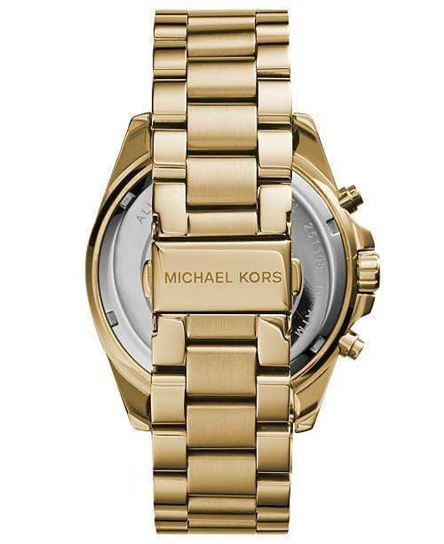 Michael Kors Watches Michael Kors Unisex Chronograph Bradshaw Gold-Tone Stainless Steel Bracelet Watch 43mm MK5605