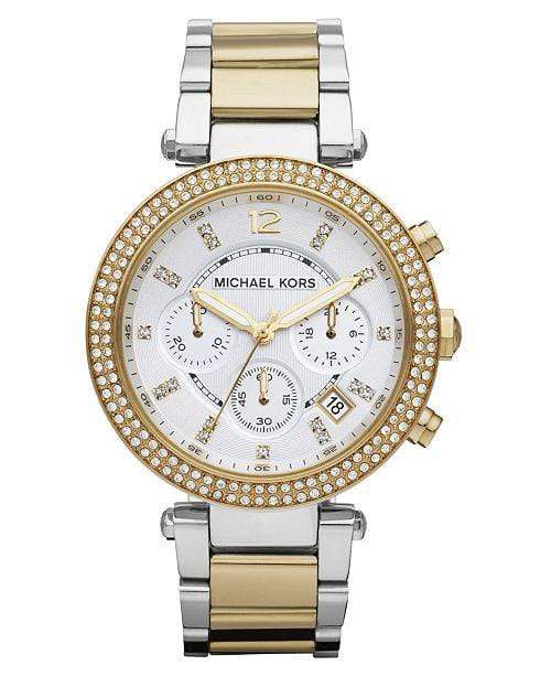 Michael Kors Watches Michael Kors Women's Chronograph Parker Two Tone Stainless Steel Bracelet Watch 39mm MK5626