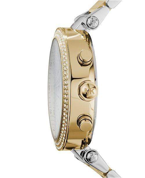 Michael Kors Watches Michael Kors Women's Chronograph Parker Two Tone Stainless Steel Bracelet Watch 39mm MK5626