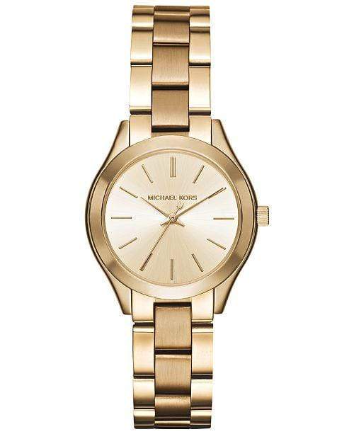 Michael Kors Watches Michael Kors Women's Mini Slim Runway Gold-Tone Stainless Steel Bracelet Watch 33mm MK3512