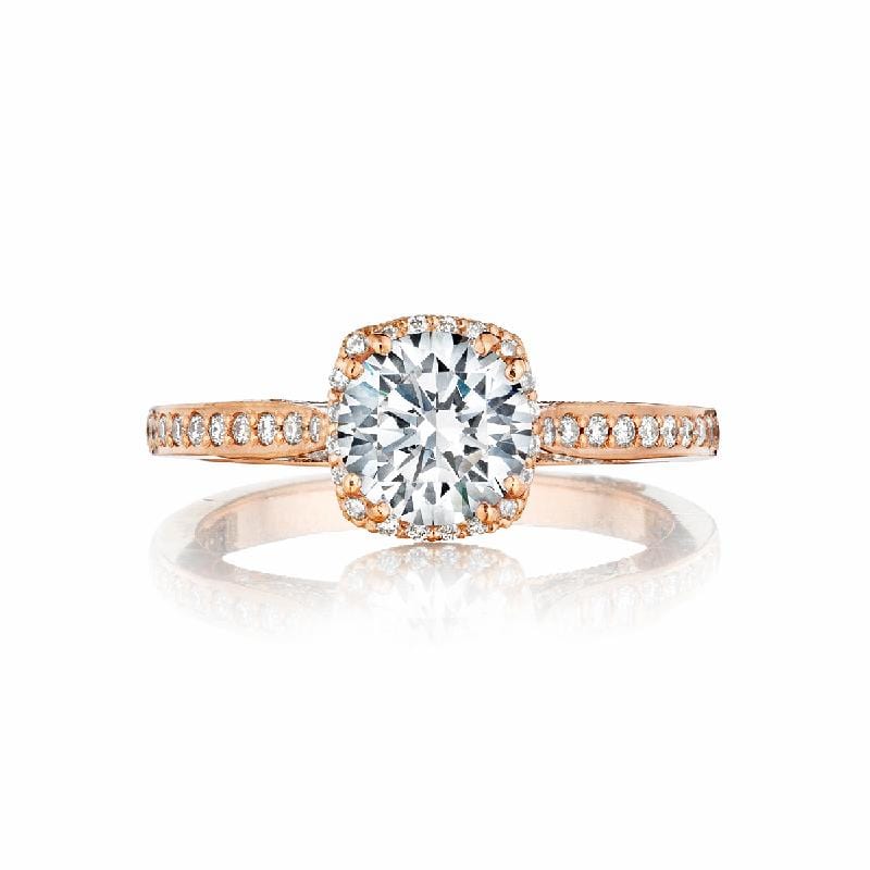 Tacori Engagement Ring Tacori 0.25ctw Diamond Small Pave Diamond Rose Gold Ring 18K
