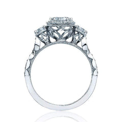 Tacori Engagement Ring Tacori 0.35ctw Diamond Dantela Halfway Sculted Crescent Ring 18K