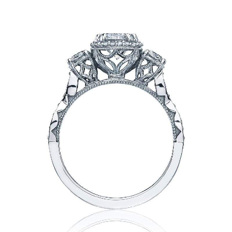 Tacori Engagement Ring Tacori 0.48ctw Diamond Dantela Half Way Sculpted Crescent Ring 18K