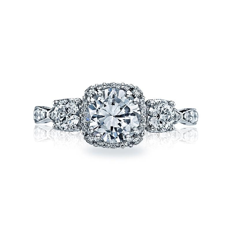 Tacori Engagement Ring Tacori 0.48ctw Diamond Dantela Half Way Sculpted Crescent Ring 18K