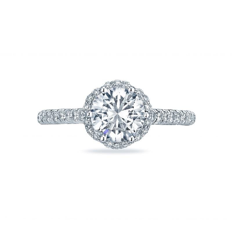 Tacori Engagement Ring Tacori 0.49ctw Diamond Petite Crescent Solid Bottom Ring 18K