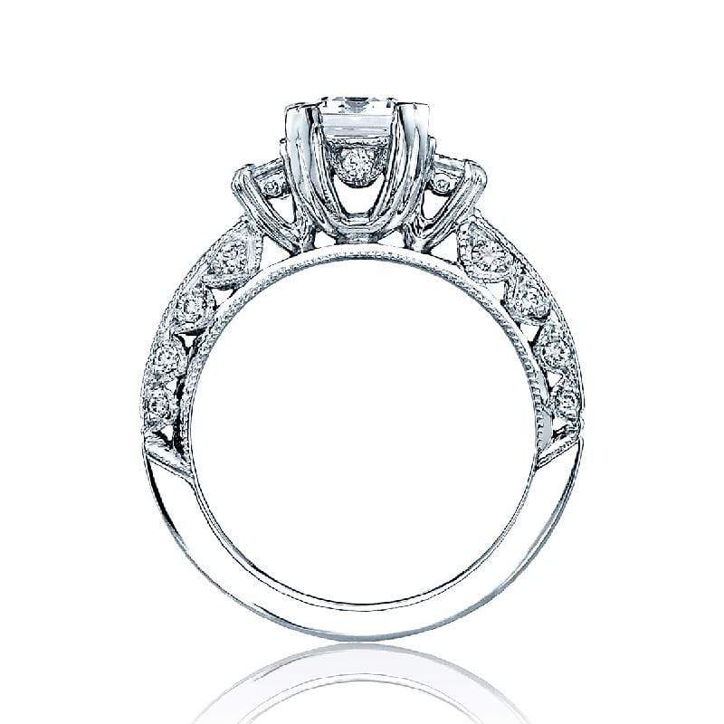 Tacori Engagement Ring Tacori 0.70ctw Emerald Diamond Classic Crescent Ring 18K