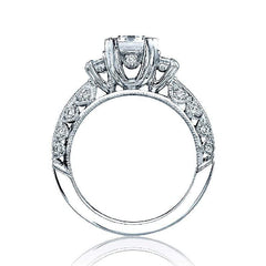 Tacori Engagement Ring Tacori 0.70ctw Emerald Diamond Classic Crescent Ring 18K