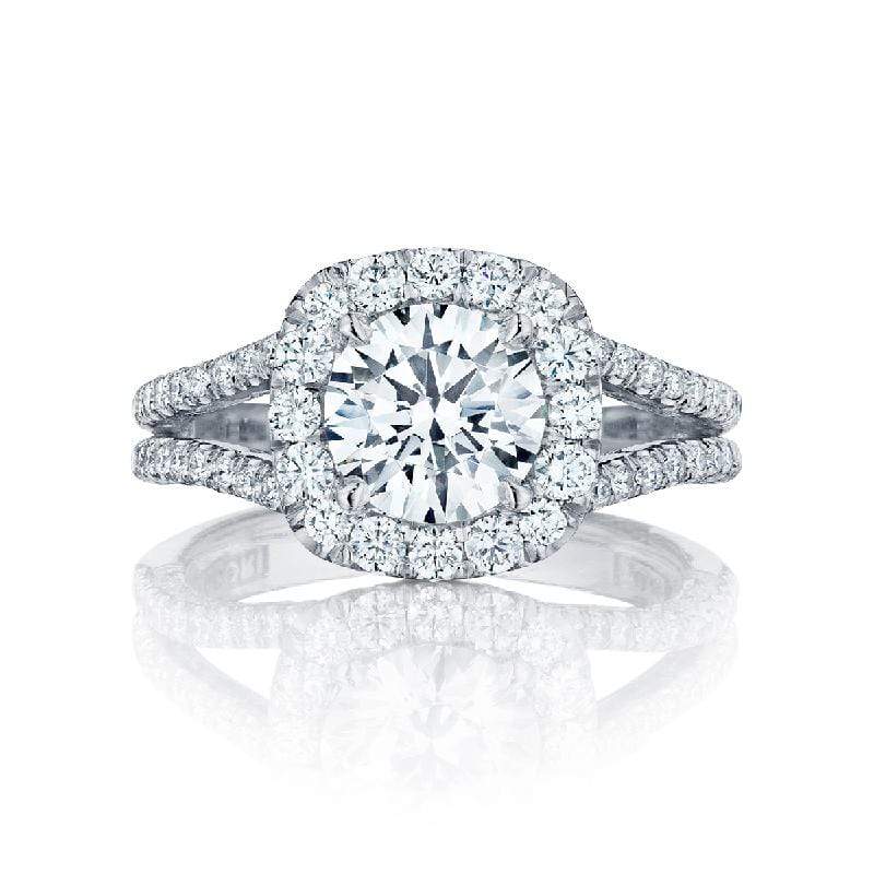 Tacori Engagement Ring Tacori 0.73ctw Diamond Petite Crescent Split Half Way Ring 18K